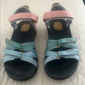 Teva Pink and Blue Sporty Sandals